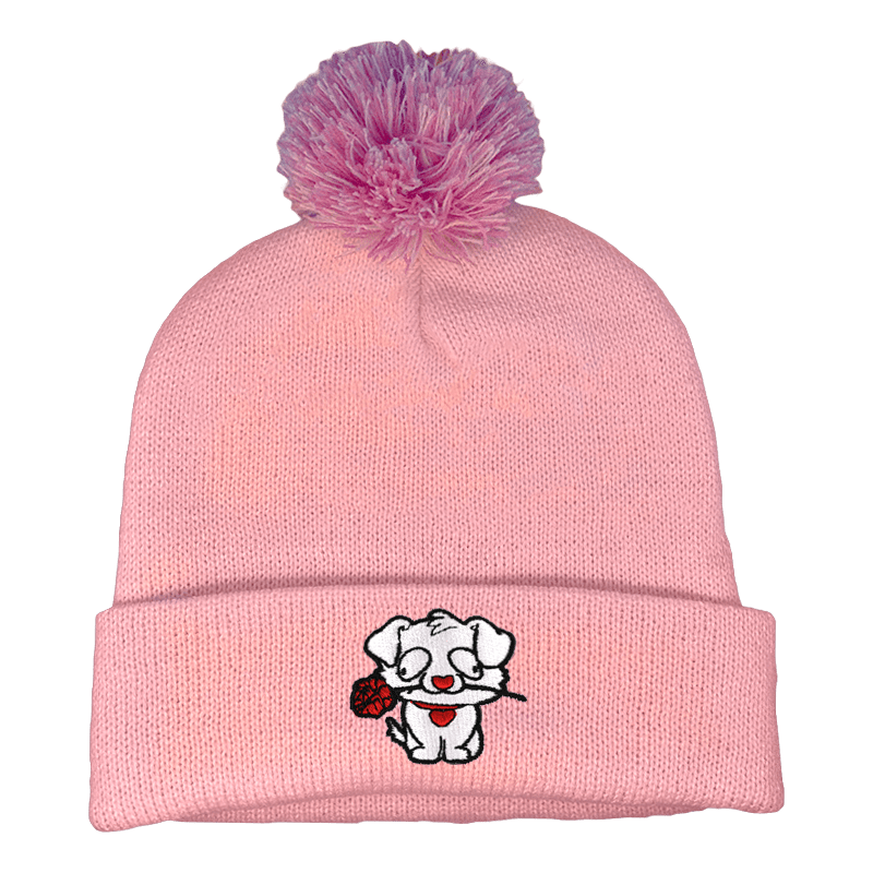 BadBoyHalo Rosy Rat Pom Beanie