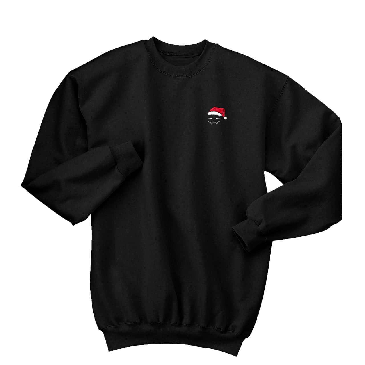 BadBoyHalo Santa Fang Face Embroidered Crewneck Sweatshirt